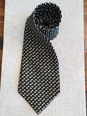 Vintage "Tiny Elephants" KAI LONG 100% Silk Men's Tie